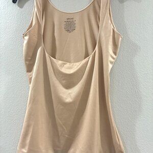 SPANX Womens Everyday Seamless Shaping open bust Tank Top nude color size XL